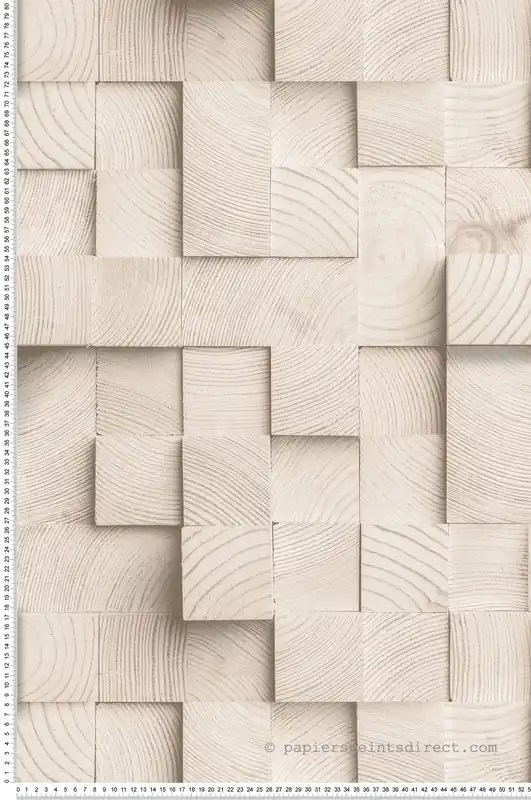 Prix Choc Papier Peint Cube Bois beige - Artifice d‘Ugépa Réf. UGP-M80107