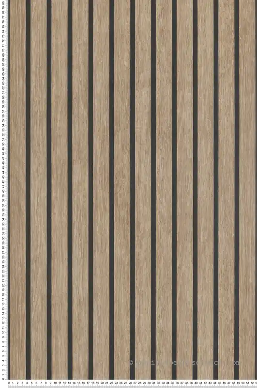 Papier Peint Tasseau Bois Vertical taupe - Artifice d‘Ugépa Réf. UGP-M80208 Usine Directe