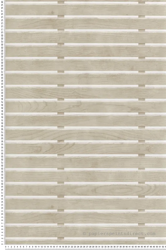 Solde Papier Peint Tasseau Métallisé Horizontal mastic naturel - Artifice d‘Ugépa Réf. UGP-M80617