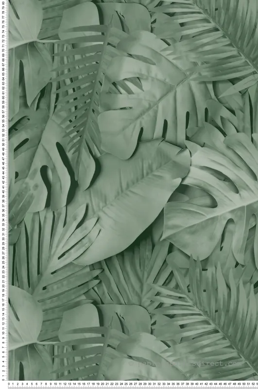 Papier Peint Grande Feuille Palme vert - Artifice d‘Ugépa Réf. UGP-M80004 Paiement Sécurisé