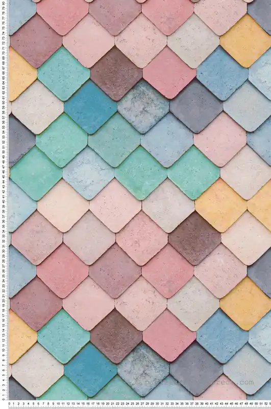 Papier Peint Tuile Urbain multicouleurs - Artifice d‘Ugépa Réf. UGP-M76010 Prix Choc