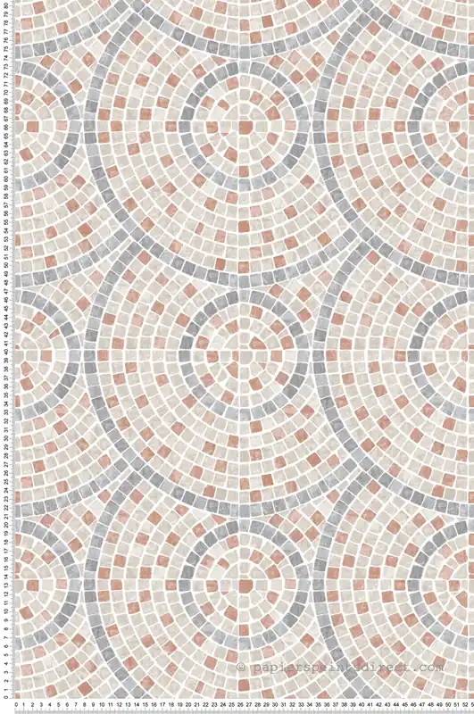 Marque Papier Peint Mosaïque Pavé terracotta - Artifice d‘Ugépa Réf. UGP-M76310