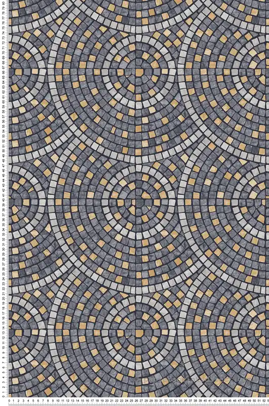 Papier Peint Mosaïque Pavé gris beige - Artifice d‘Ugépa Réf. UGP-M76309 Expédié Aujourd'hui