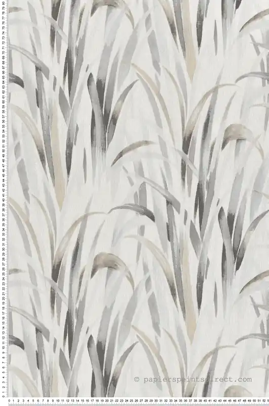 Réduction Papier peint Herbe Champs anthracite beige - Jaipur de Montecolino Réf. MC-26401