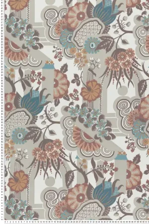 Papier peint Pineapple Garden grège - V&A Decorative Papers II d‘Initiales Réf. INI-2412-175-03 Must-Have