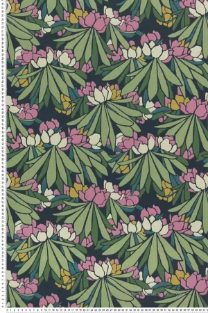 Offre Limitée Papier peint Fleur Rhododendron magenta vert - V&A Decorative Papers II d‘Initiales Réf. INI-2412-176-01