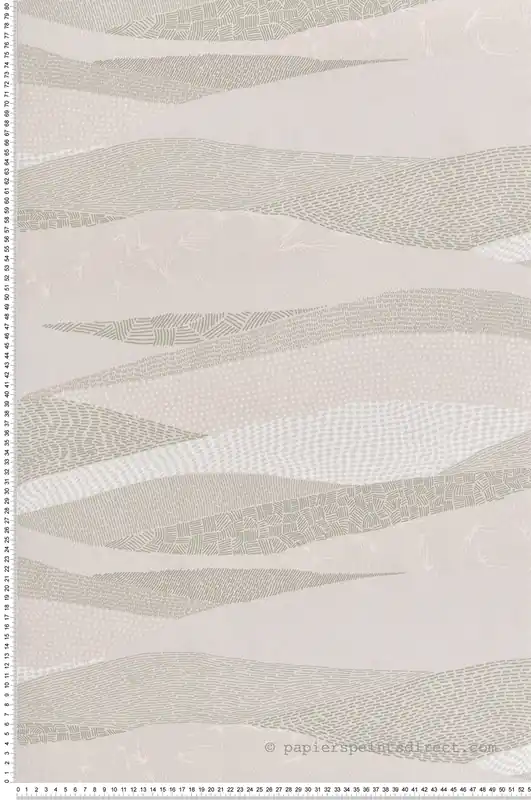 Petit Prix Papier peint Patchwork Rizière beige vert - Dolce Vita de Lutèce Réf. LTC-11230407