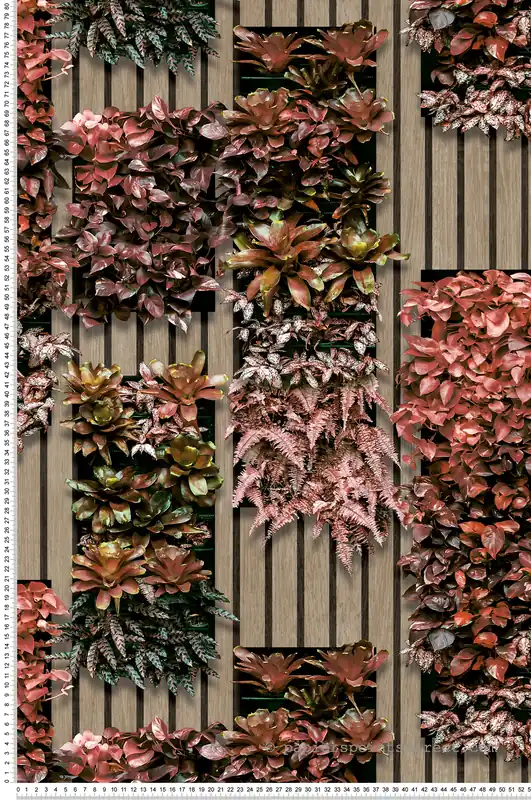 Papier Peint Mur Végétal Bois rouge - Artifice d‘Ugépa Réf. UGP-M79410 Usine Directe