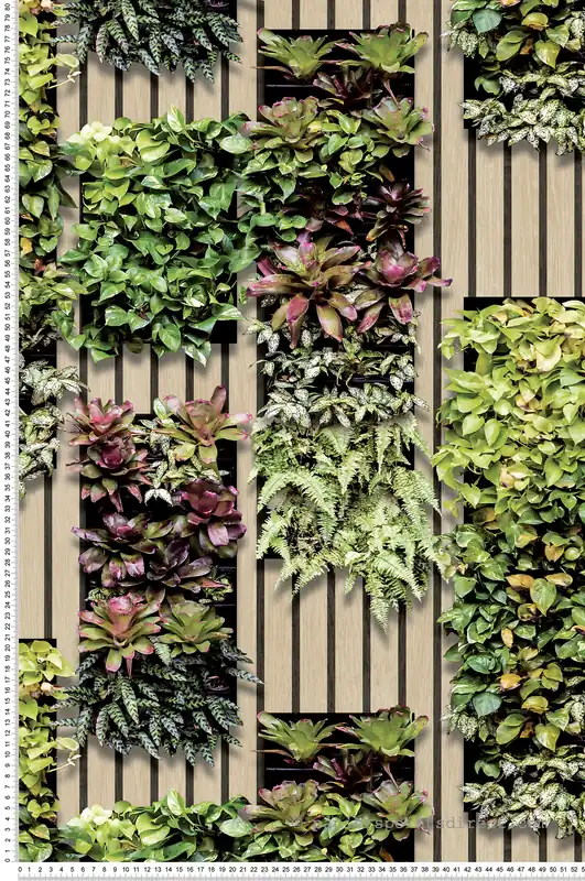 Pas Cher Papier Peint Mur Végétal Bois vert - Artifice d‘Ugépa Réf. UGP-M79404