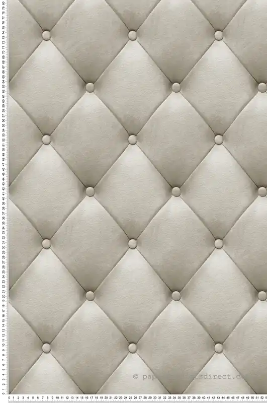 Papier Peint Capiton Cuir grège - Artifice d‘Ugépa Réf. UGP-M76207 Certifié