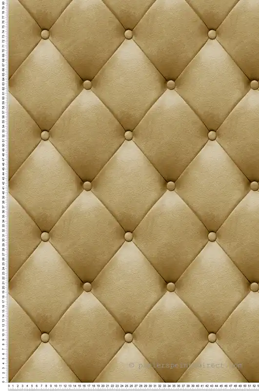 Papier Peint Capiton Cuir ocre - Artifice d‘Ugépa Réf. UGP-M76202 Nouvelle Collection