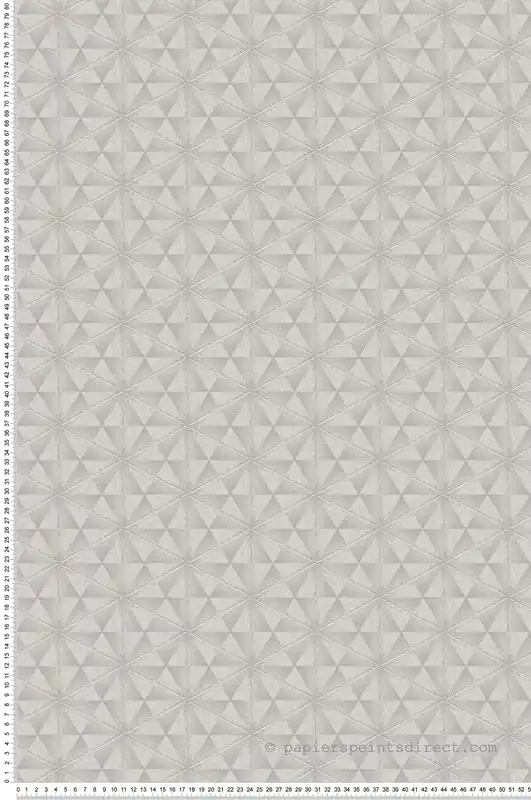 Remise Papier peint Triangle Fibre d‘Or gris souris - Abaca de Lutèce Réf. LTC-51232919