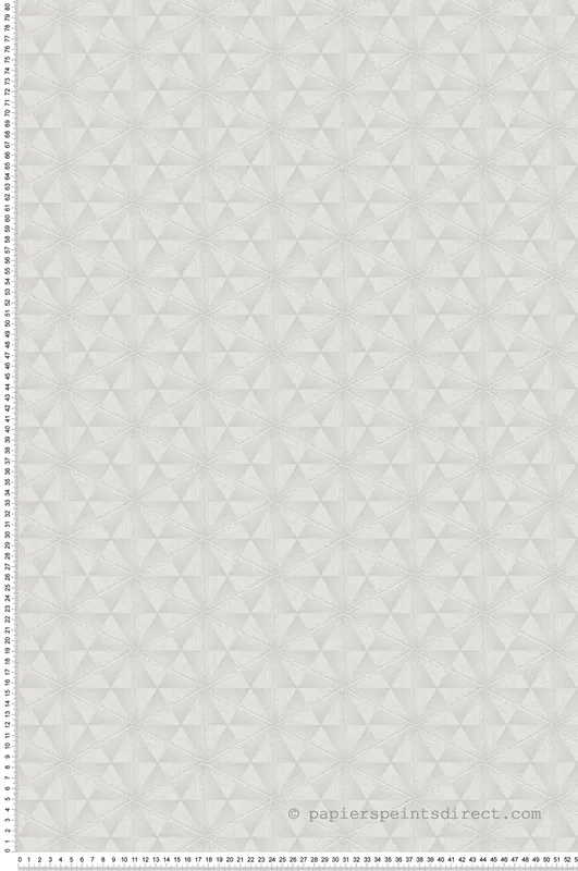 Quantité Limitée Papier peint Triangle Fibre d‘Or gris - Abaca de Lutèce Réf. LTC-51232909