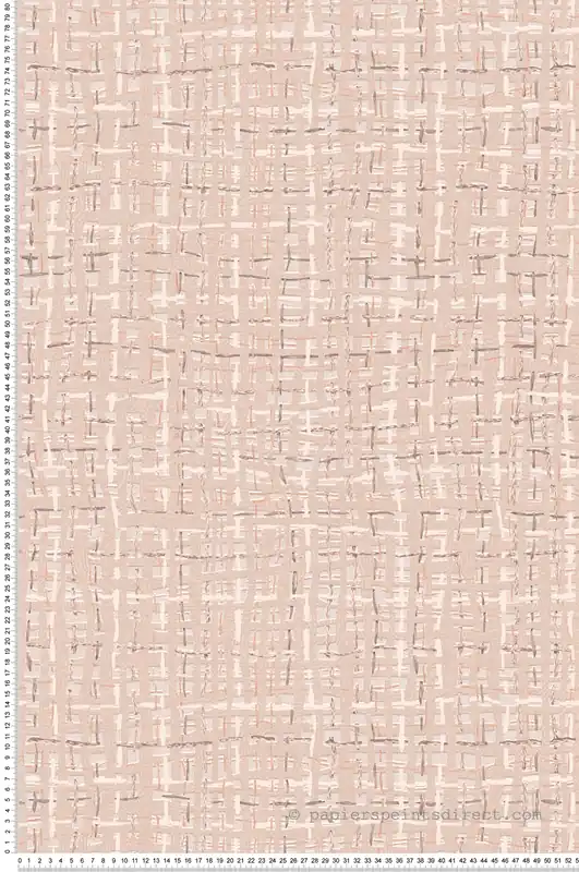 Papier peint Tissage Relief Rabane beige rosé - Abaca de Lutèce Réf. LTC-51232717 Retour Gratuit