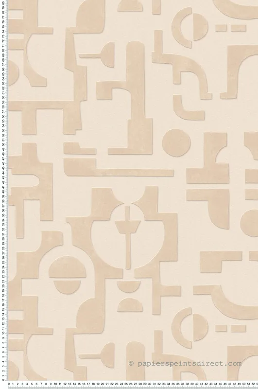 Produit De Marque Papier peint Géométrique Empreintes lin - Abaca de Lutèce Réf. LTC-51232507