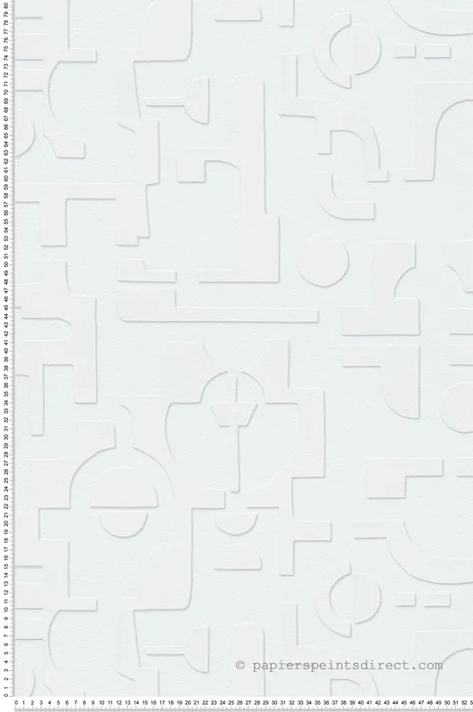 Papier peint Géométrique Empreintes blanc - Abaca de Lutèce Réf. LTC-51232500 Affaire À Saisir