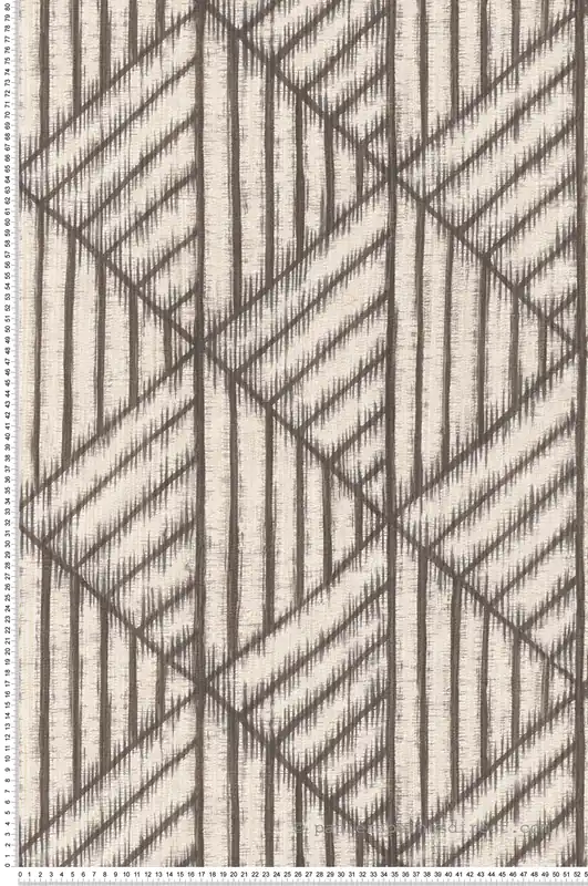 Papier peint Géométrie Nature Normade chocolat - Abaca de Lutèce Réf. LTC-51232318 Achat Immédiat