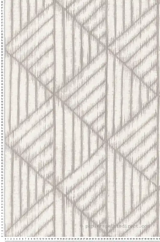 Prix Choc Papier peint Géométrie Nature Normade grège - Abaca de Lutèce Réf. LTC-51232307