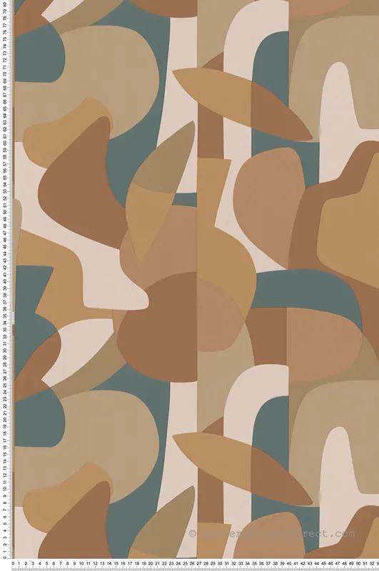 Papier peint Forme Design Origine marron - Abaca de Lutèce Réf. LTC-51232108 Jusqu'à Épuisement Des Stocks