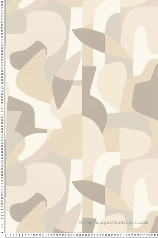 Papier peint Forme Design Origine beige - Abaca de Lutèce Réf. LTC-51232107 Produit De Marque