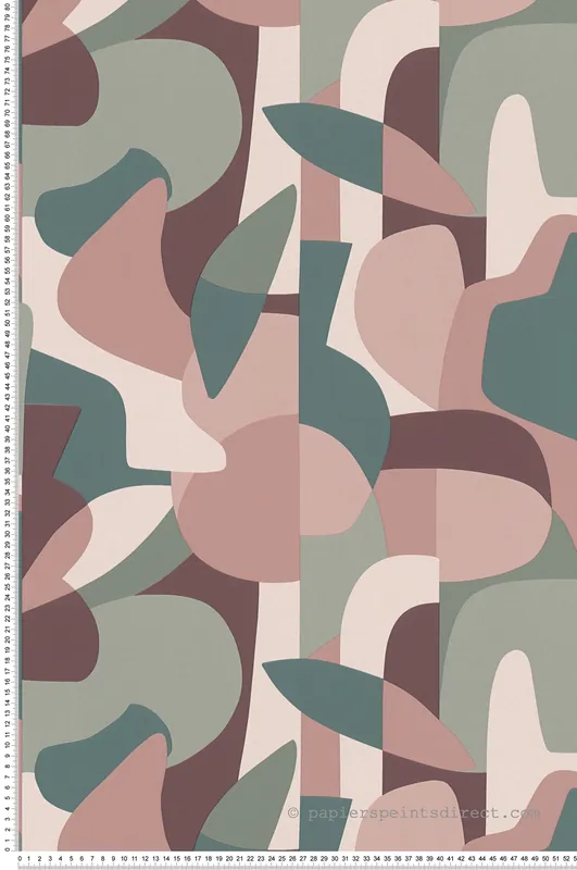 Papier peint Forme Design Origine rose - Abaca de Lutèce Réf. LTC-51232103 Satisfait Ou Remboursé