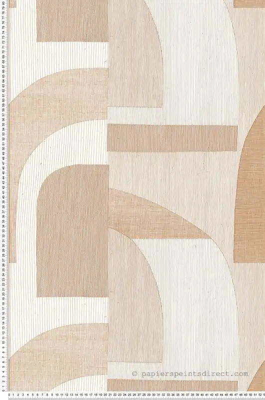 Nouveauté Papier peint Arche Gravure caramel - Abaca de Lutèce Réf. LTC-51232007
