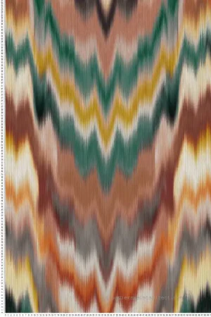 Authentique Papier peint Dégradré Ethnique Irisa Grasscloth terracotta vert - Irisa d‘Osborne & Little Réf. OSB-W7850-01
