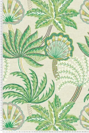 Papier peint Palmier Tropicale Ravenala vert - Irisa d‘Osborne & Little Réf. OSB-W7857-02 Top Vente