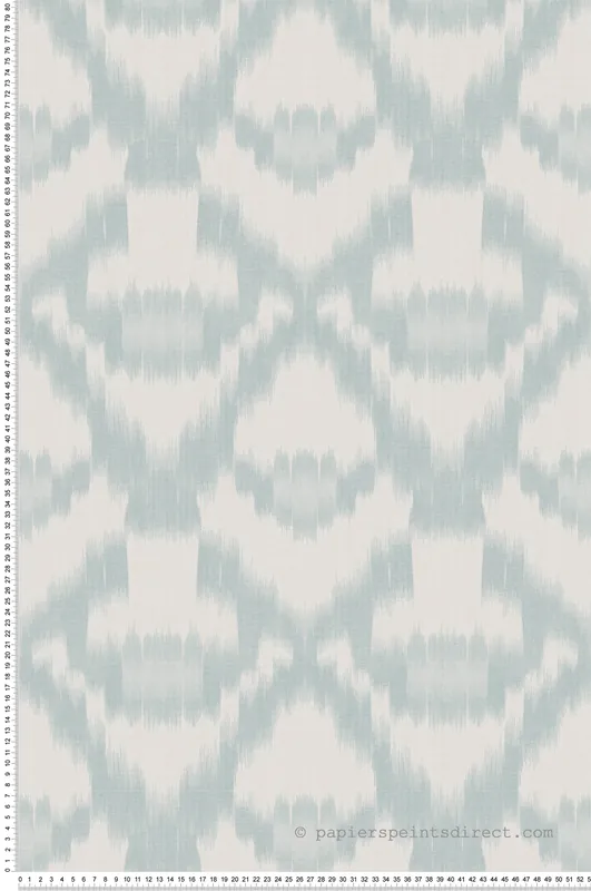 Meilleur Choix Papier peint Médaillon Tie-And-Dye turquoise - Fidji de Lutèce Réf. LTC-8508-3