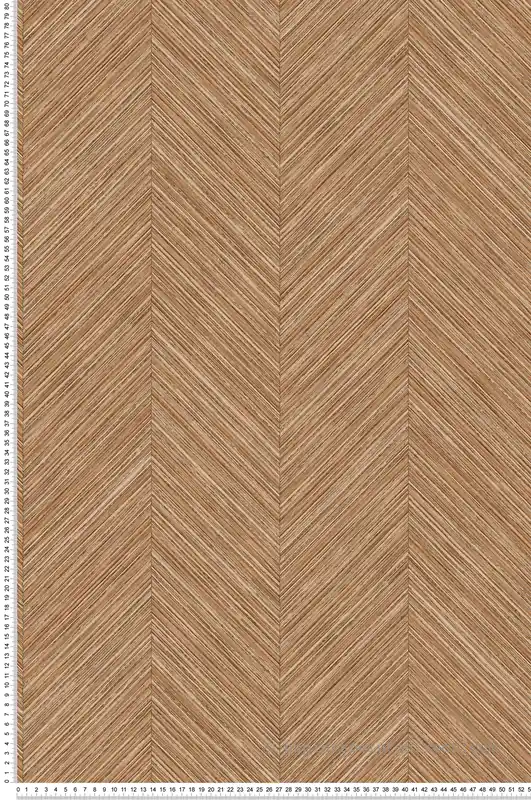 Papier peint Chevron Bambou terracotta - Fidji de Lutèce Réf. LTC-8507-5 Super Prix