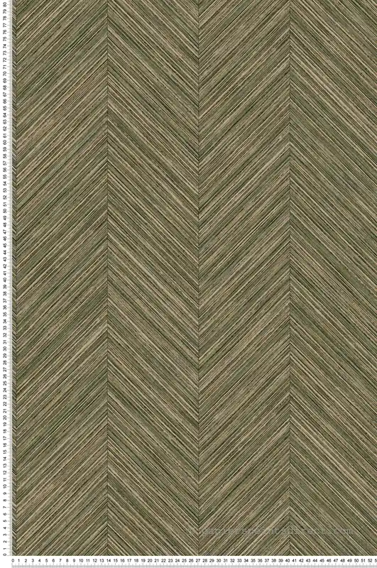 Populaire Papier peint Chevron Bambou vert beige - Fidji de Lutèce Réf. LTC-8507-4