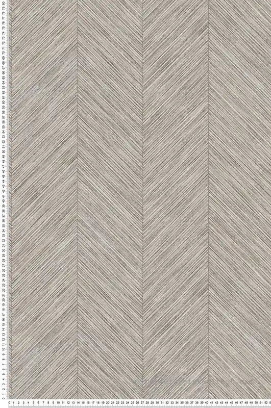 Promotion Saisonnière Papier peint Chevron Bambou gris beige - Fidji de Lutèce Réf. LTC-8507-1