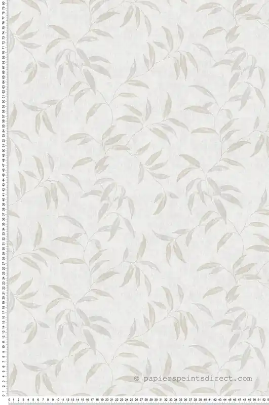 Papier peint Branchage Feuille gris beige - Fidji de Lutèce Réf. LTC-8504-1 Paiement Sécurisé