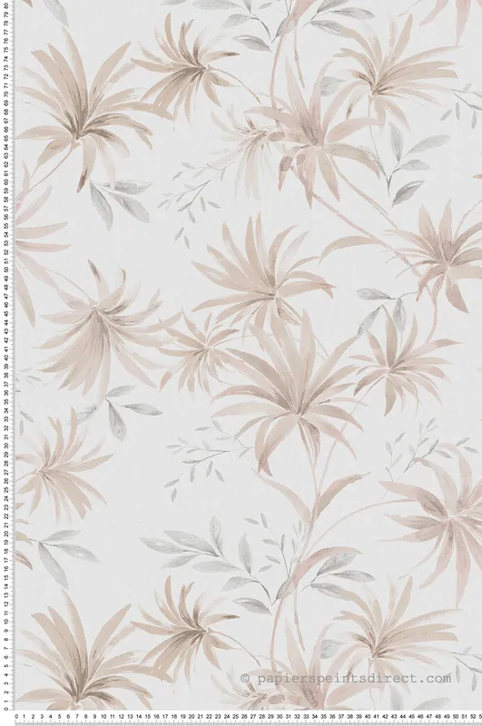 Offre Du Jour Papier peint Palme Parapluie rose beige - Fidji de Lutèce Réf. LTC-8502-2