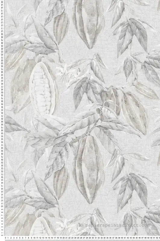 Papier peint Cacao Fève gris - Fidji de Lutèce Réf. LTC-8500-1 Prix Cassé
