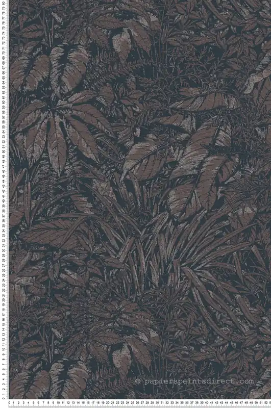 Vente Directe Papier peint Feuillage Discret Nature nuit marron - Smart Surfaces d‘A.S. Création Réf. AS-395605