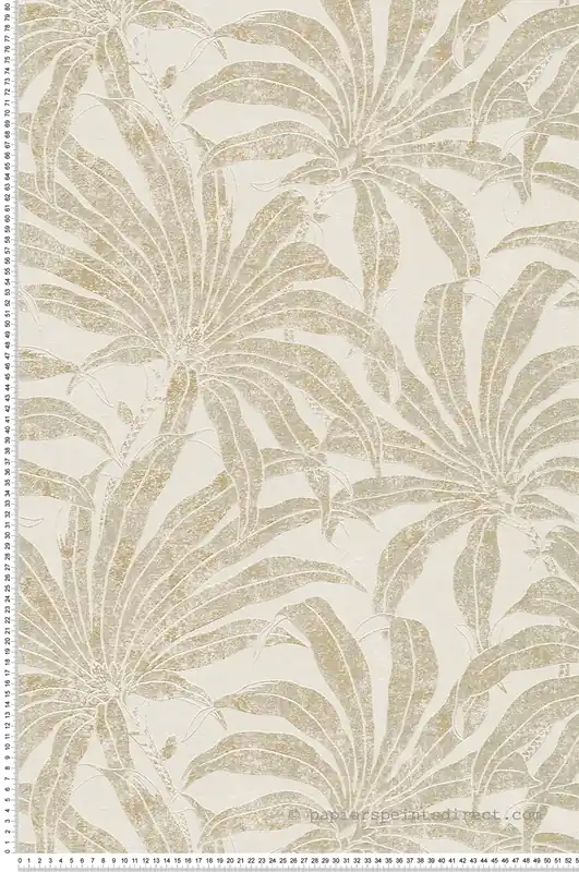 Super Prix Papier peint Palmier Alizea écru doré - Jade 2 d‘A.S. Création Réf. AS-395015