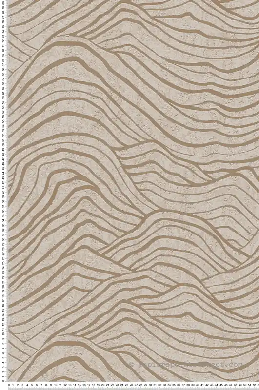 Promotion Saisonnière Papier peint Vague Okusai gris clair or cuivré - Jade 2 d‘A.S. Création Réf. AS-395071