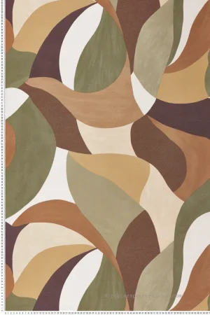 Papier peint Formes Contemporain Mandorla kaki terracotta- Terra Rossa de Casamance Réf. CAS-76200202 Meilleur Prix