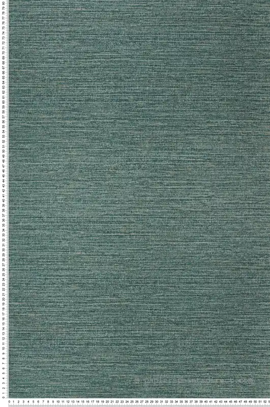 Authentique Papier peint Faux Uni Tissage Occitan émeraude - Terra Rossa de Casamance Réf. CAS-76232752