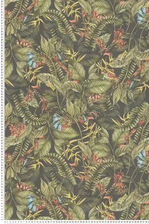 Réduction Papier peint Végétaux Jungle Feuillage vert bleu - Drawn Into Nature d‘A.S. Création Réf. AS-394251