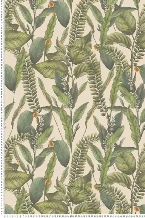 Meilleur Prix Papier peint Végétation Jungle vert beige - Drawn Into Nature de Livingwalls Réf. 39413-2