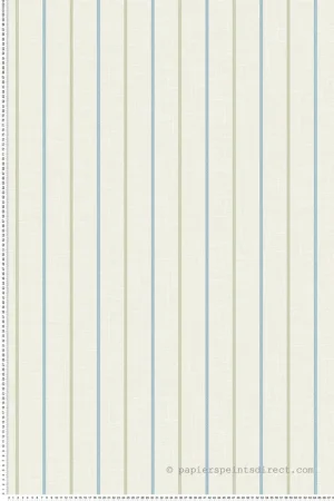 Meilleur Prix Papier peint Rayure Fine Flèche Andree vert bleu - French Country d‘Initiales Réf. INI-FC62512