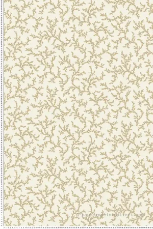 Meilleur Prix Papier peint Corail Branche taupe clair écru - French Country d‘Initiales Réf. INI-FC62106