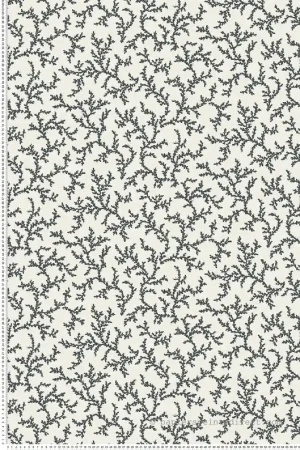 Papier peint Corail Branche noir écru - French Country d‘Initiales Réf. INI-FC62100 Retour Gratuit