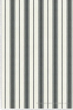 Papier peint Rayure Classique Eliott anthracite écru - French Country d‘Initiales Réf. INI-FC61500 Retour Gratuit