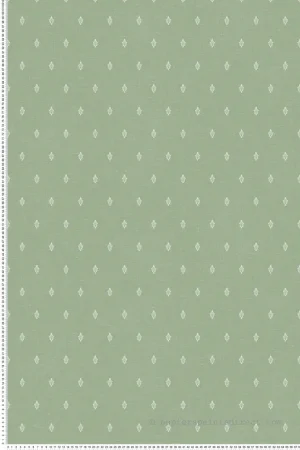 Nouvelle Collection Papier peint Petite Feuille d‘Acanthe vert pomme gris - French Country d‘Initiales Réf. INI-FC60604