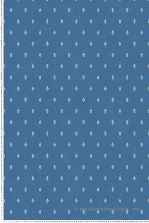 Papier peint Petite Feuille d‘Acanthe bleu jean gris - French Country d‘Initiales Réf. INI-FC60602 Offre Spéciale