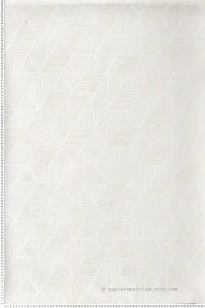 Meilleur Choix Papier peint Triangle Ethnique Méroé blanc doré - Bord Du Nil de Casamance Réf. CAS-76172242