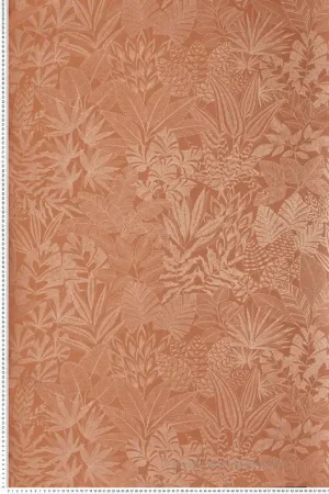 Papier peint Feuillage Doum terre de sienne cuivré - Bord Du Nil de Casamance Réf. CAS-76151426 Livraison Express